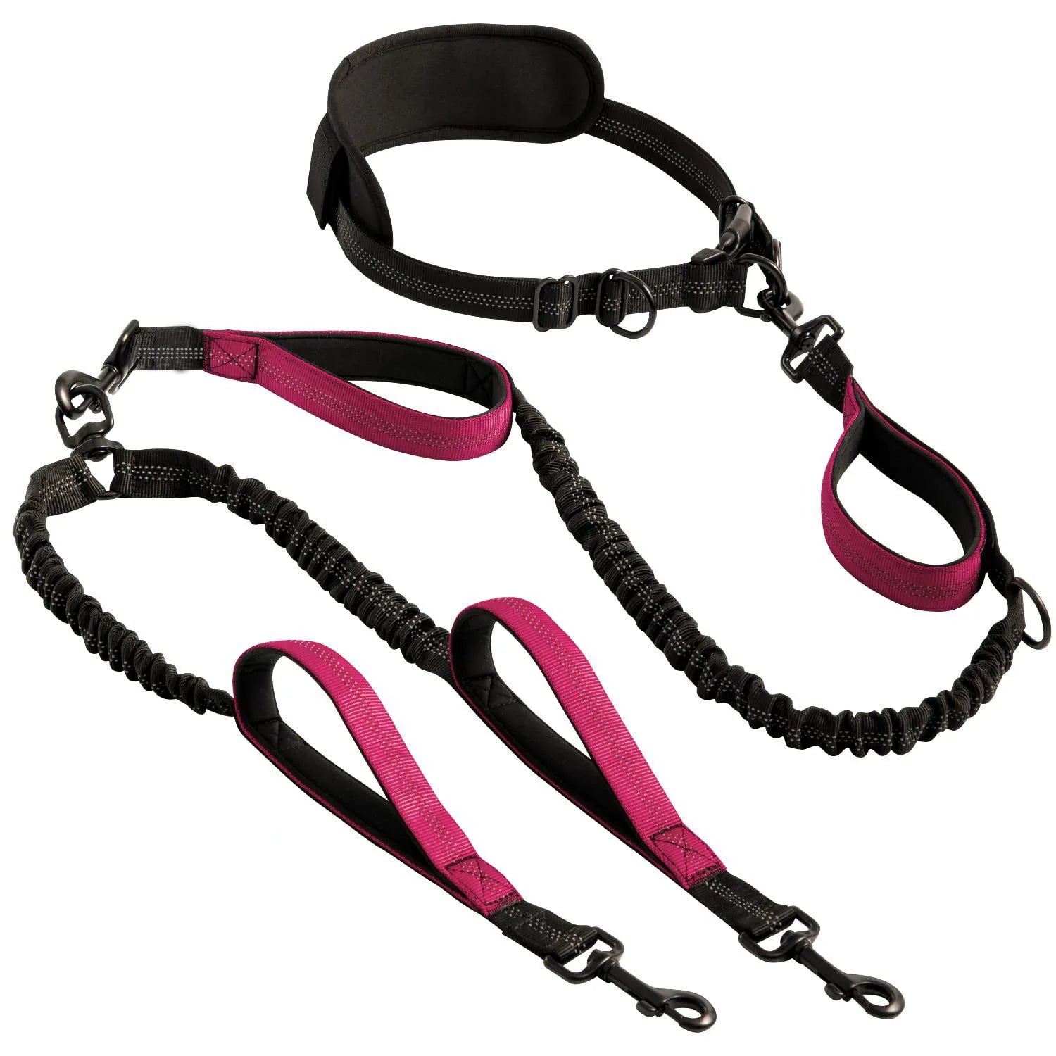 Explosion-Proof Short Elastic Buffer Pet Leash One-Hand Drag Two-Walking Rope Running Dog Accessories for Small Large Dogs