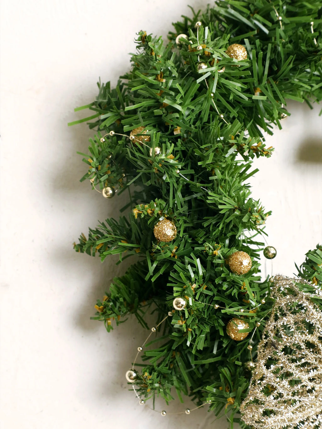 Christmas Wreath with Bow & Bell Decor, Artificial Green Wreaths for Front Door, Wall, Xmas Tree & Festive Home Decoration Gift