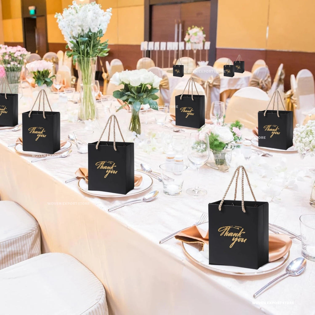 20/40/50Pack Small Thank You Gift Bags With Handles Mini Gift Paper Bags Bulk Party Favor Bag for Wedding Birthday Baby Shower