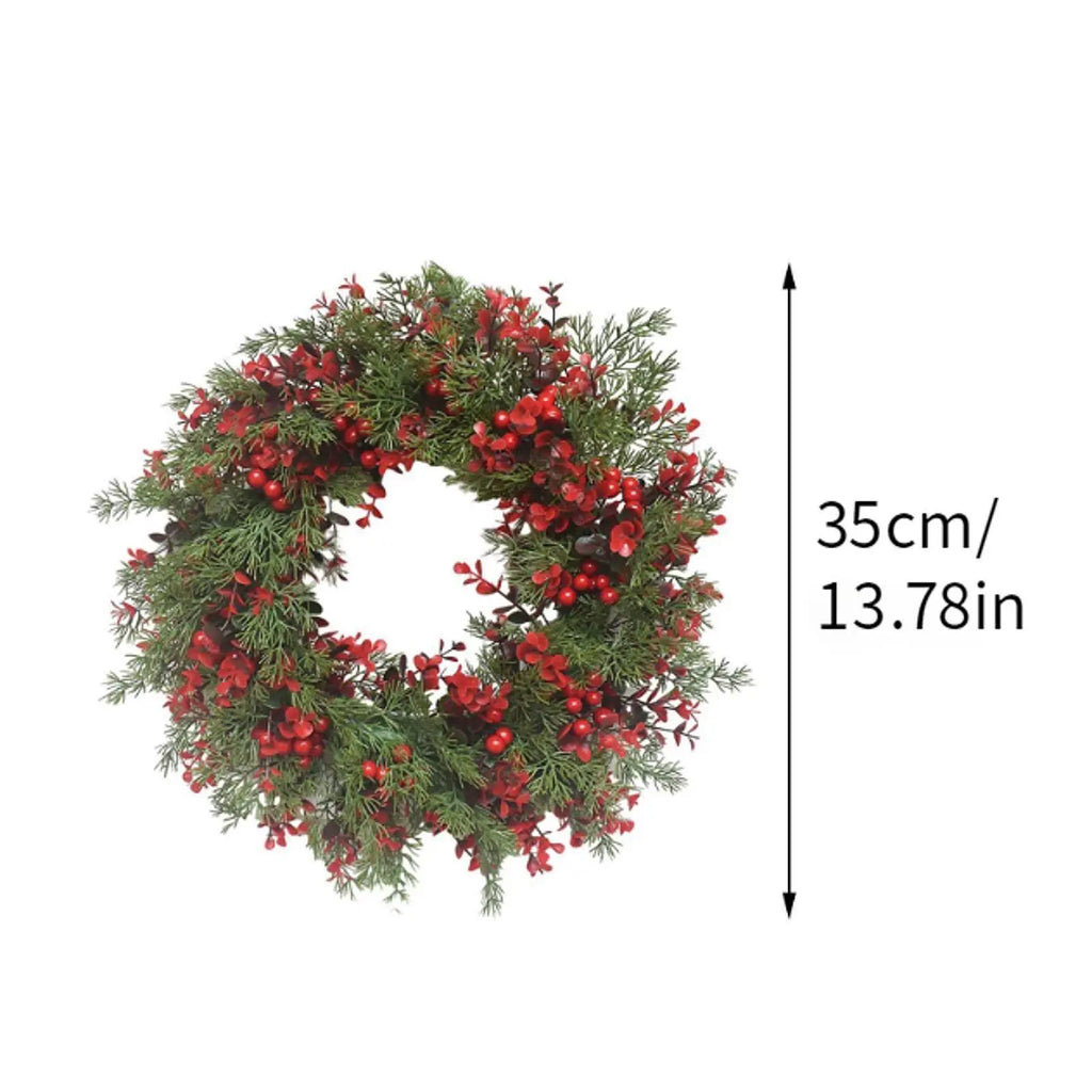 Christmas Wreath, Xmas Wreath, Housewarming, Red Berries, Farmhouse Holiday