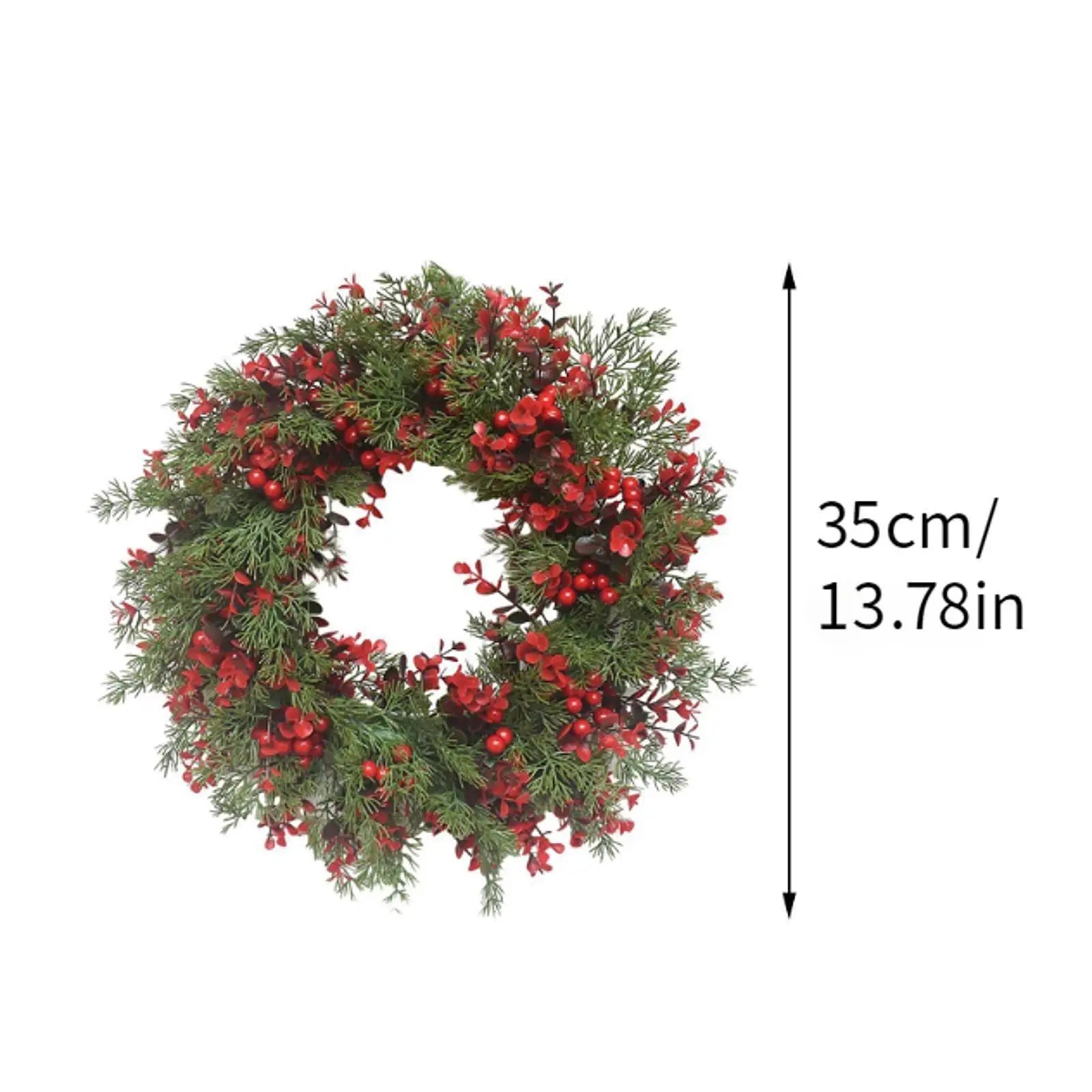 Christmas Wreath, Xmas Wreath, Housewarming, Red Berries, Farmhouse Holiday