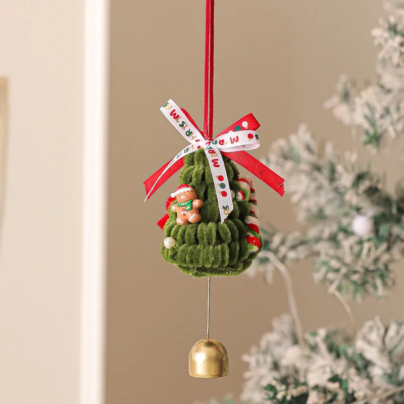 Christmas Decoration Wreaths Living Room Scene Arrangement Christmas Tree Ornaments Christmas Bell Wreath Pendants Door Hangers