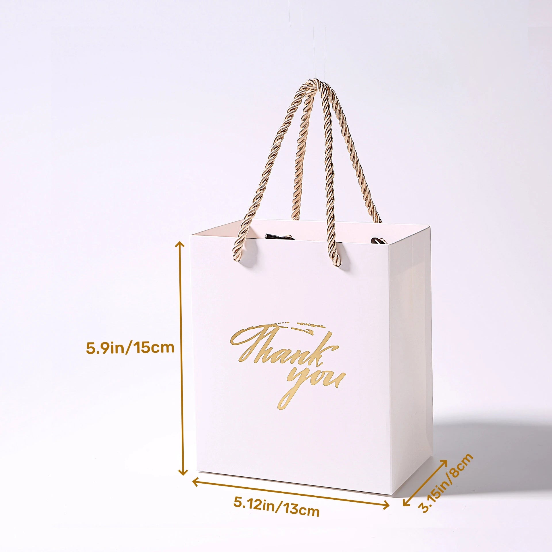 20/40/50Pack Small Thank You Gift Bags With Handles Mini Gift Paper Bags Bulk Party Favor Bag for Wedding Birthday Baby Shower