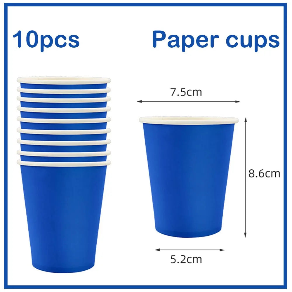 Solid Color Themed Disposable Tableware Paper Cups Birthday Parties  Wedding Parties Holiday Parties Colorful Decor Most Popular