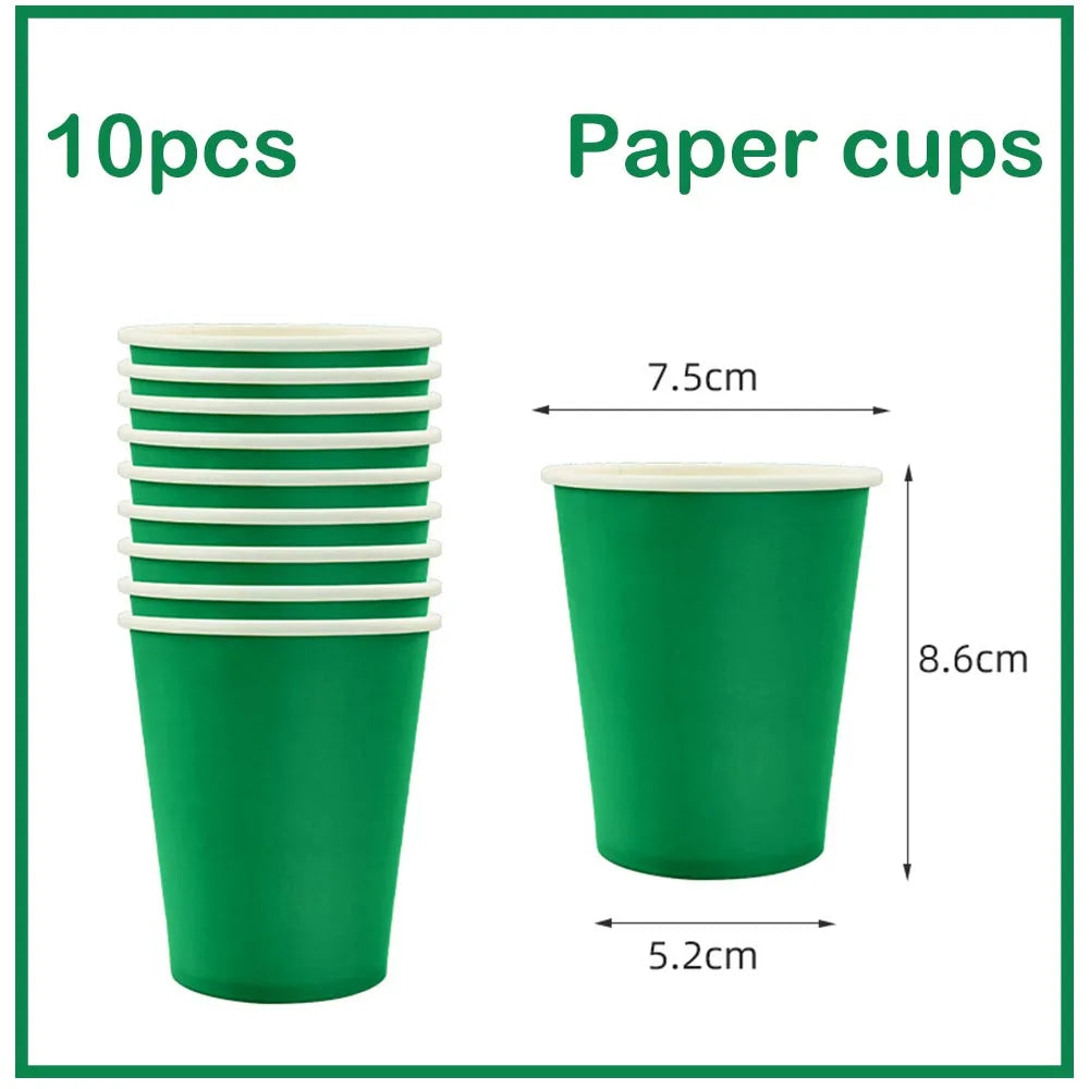 Solid Color Themed Disposable Tableware Paper Cups Birthday Parties  Wedding Parties Holiday Parties Colorful Decor Most Popular