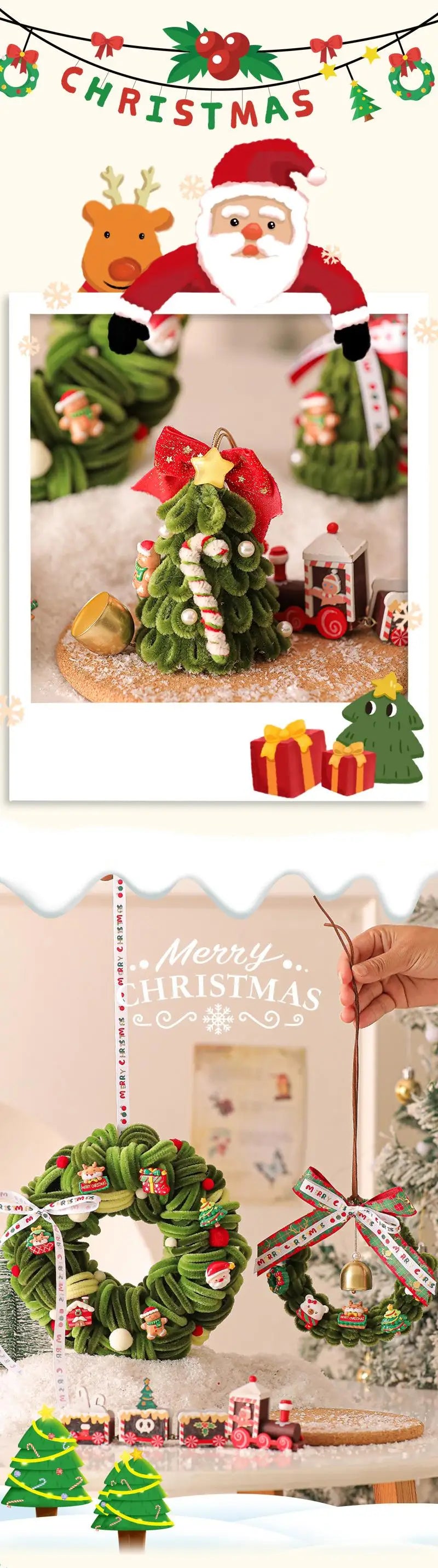 Christmas Decoration Wreaths Living Room Scene Arrangement Christmas Tree Ornaments Christmas Bell Wreath Pendants Door Hangers