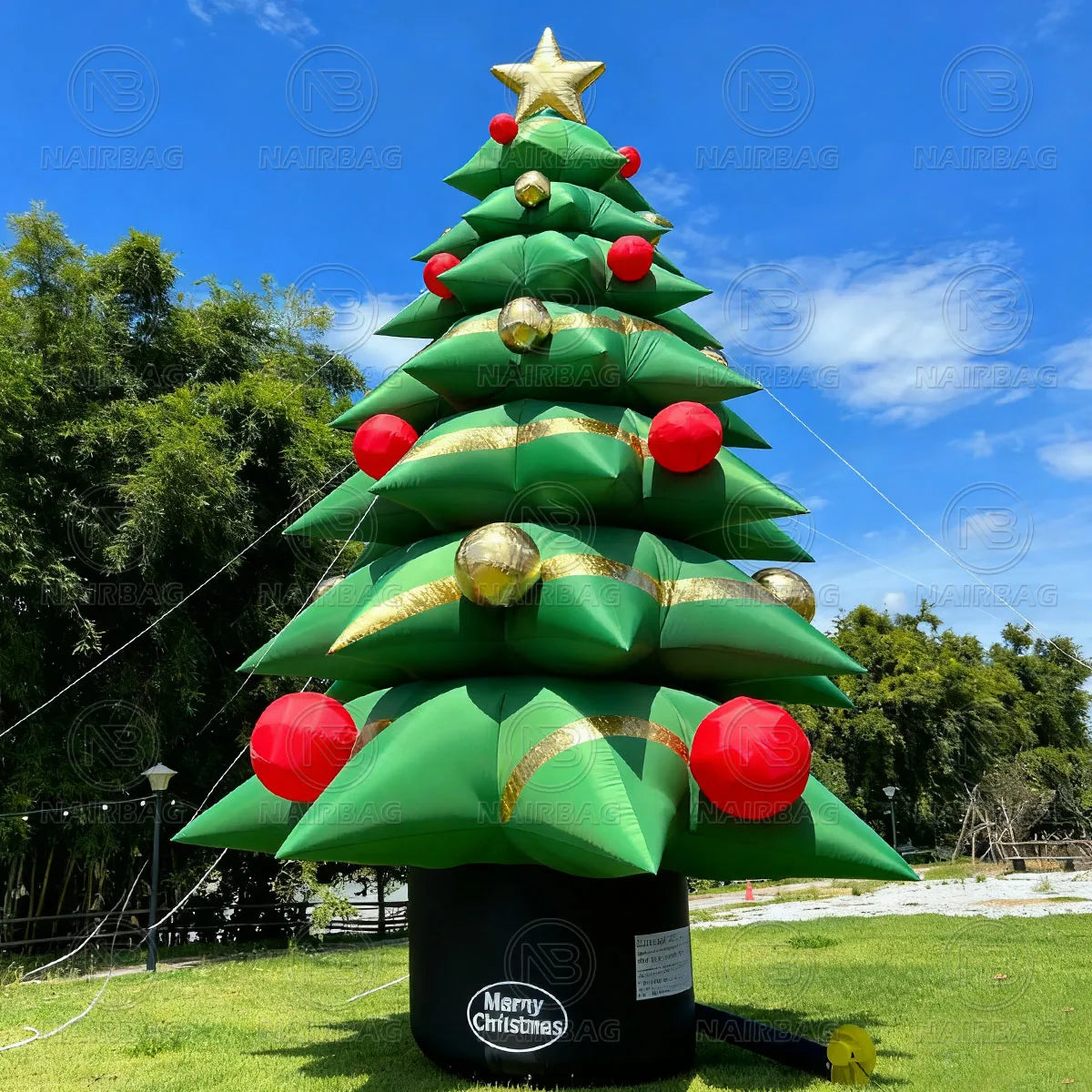 Giant Inflatable Christmas Tree Xmas Tree Outdoor Advertising Cartoon 20ft 22ft 25ft 26ft 30ft 33ft Blow Up Christmas Tree Decor