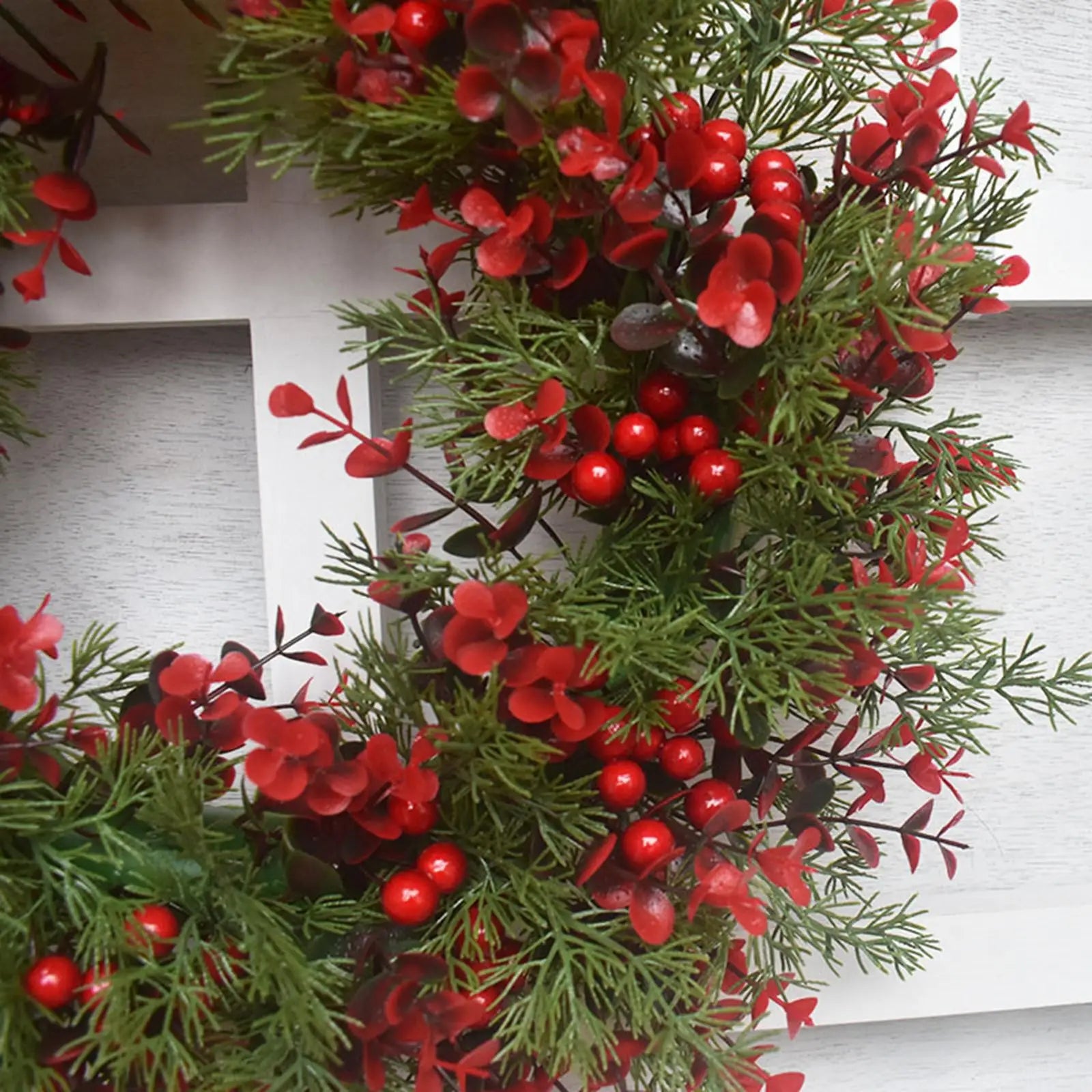 Christmas Wreath, Xmas Wreath, Housewarming, Red Berries, Farmhouse Holiday