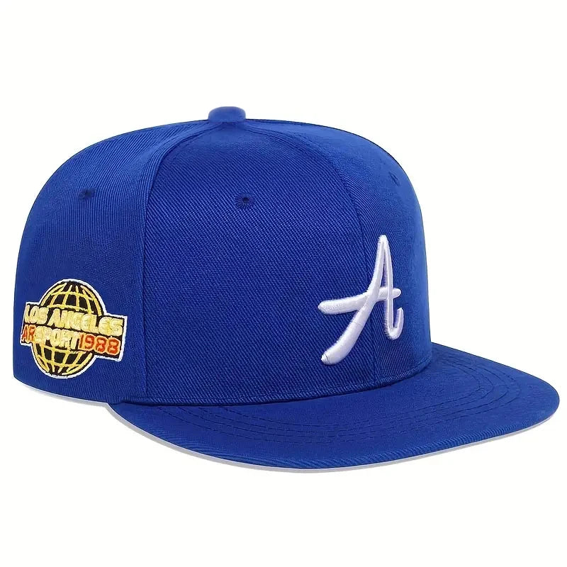 Casual hip-hop punk letter embroidered flat-brimmed baseball cap, sun protection and breathable, ideal for gift-giving