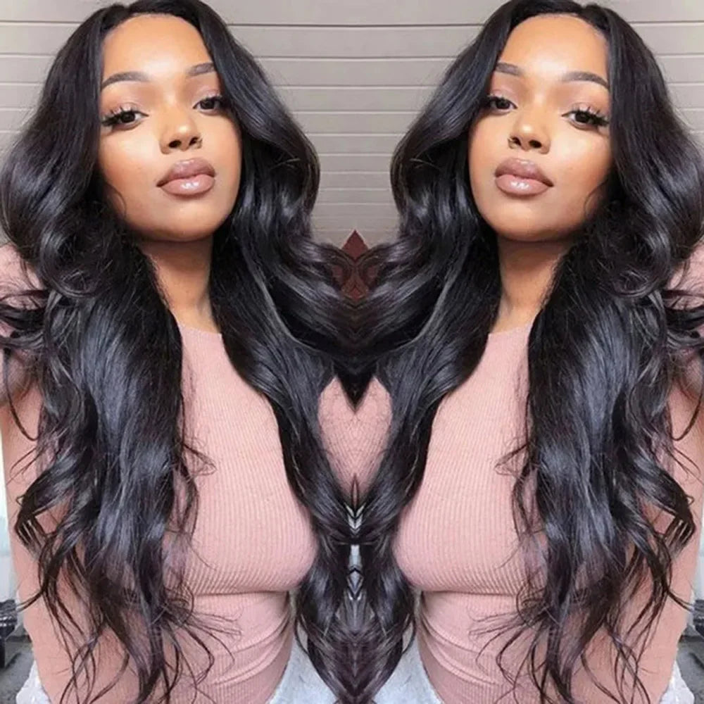 36 Inch 13x6 HD Transparent Lace Frontal Wig Body Wave Wigs Human Hair 200 Density Water Wave Brazilian 100% Raw Remy For Women