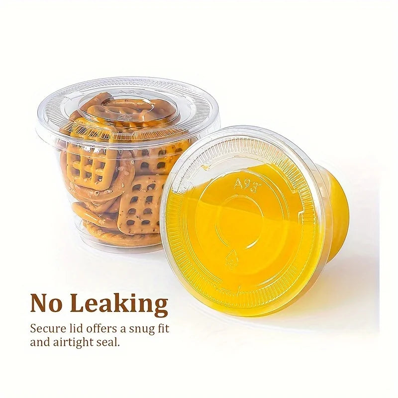 50/100PCS Transparent Plastic Cups (with Lids) Disposable Cups Suitable for Iced Coffee,  for Weddings, Events and Parties