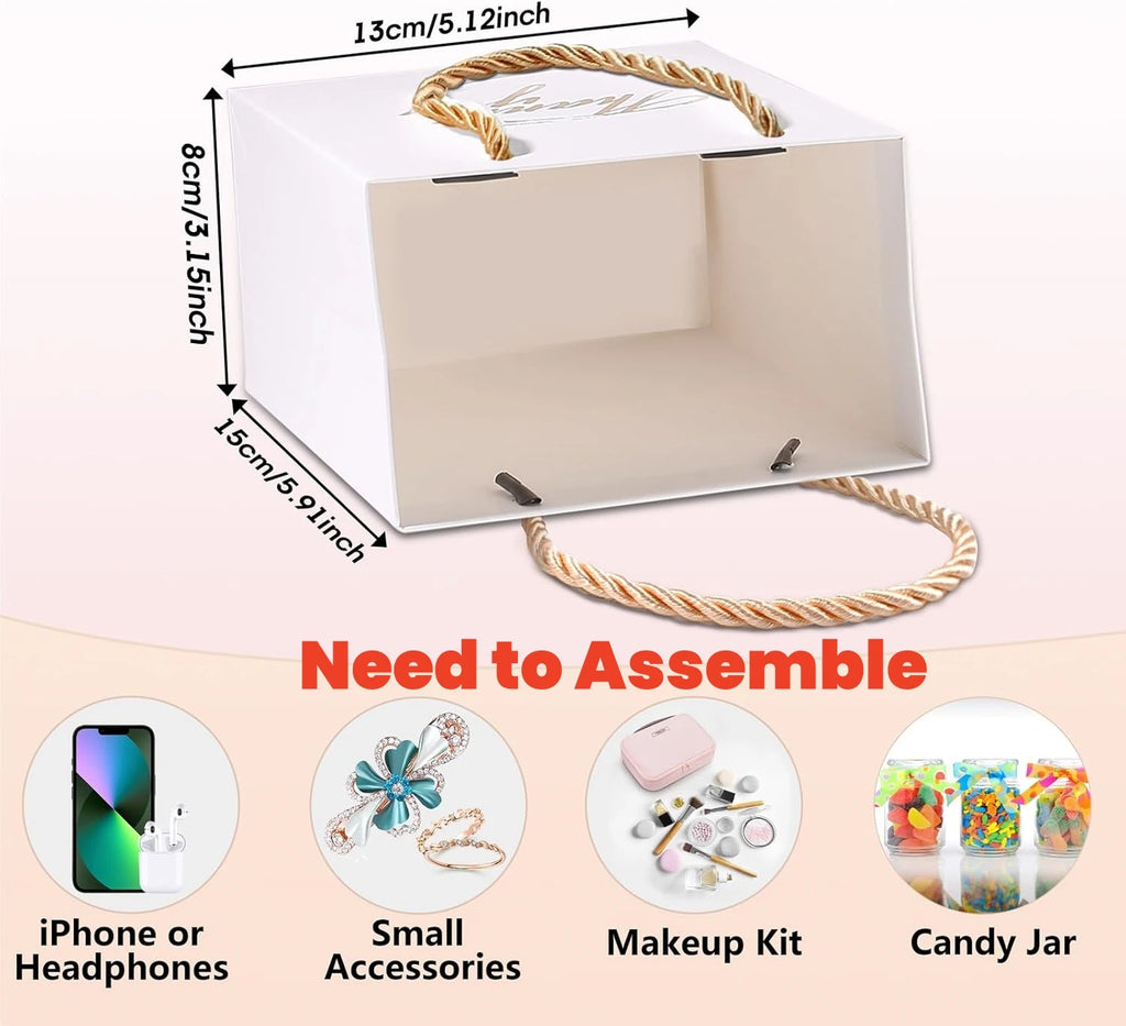 20/40/50Pack Small Thank You Gift Bags With Handles Mini Gift Paper Bags Bulk Party Favor Bag for Wedding Birthday Baby Shower