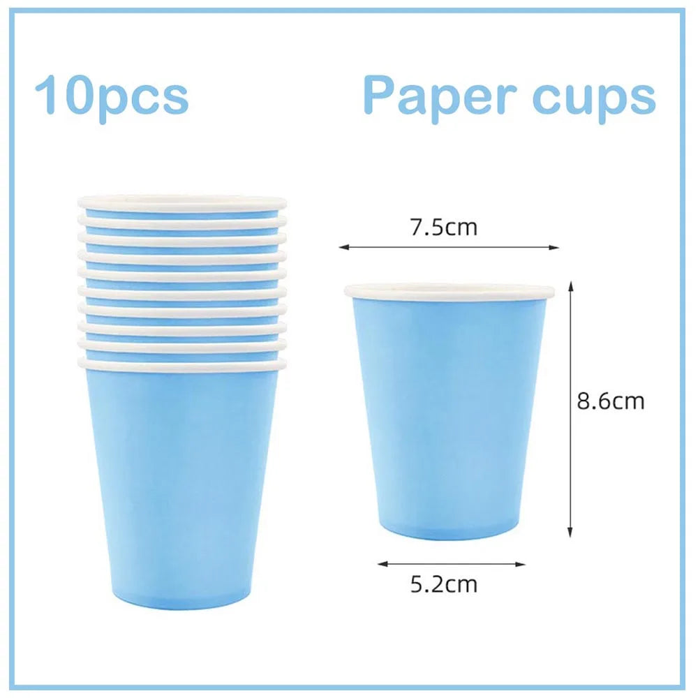 Solid Color Themed Disposable Tableware Paper Cups Birthday Parties  Wedding Parties Holiday Parties Colorful Decor Most Popular