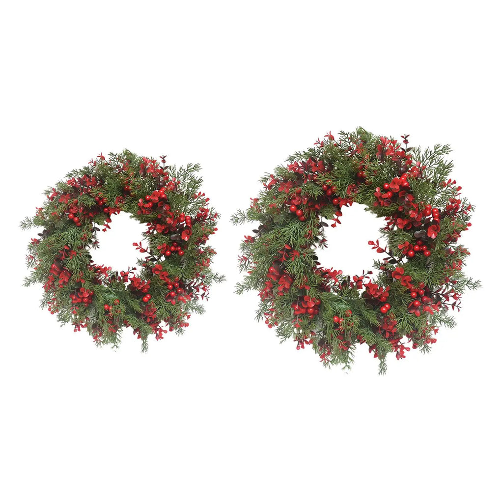 Christmas Wreath, Xmas Wreath, Housewarming, Red Berries, Farmhouse Holiday