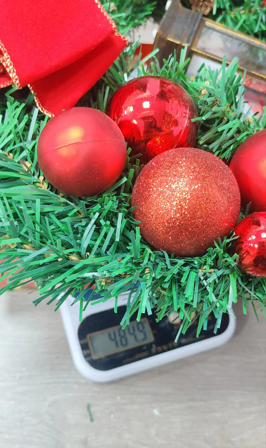 Elegant Red Christmas Wreath Champagne Christmas Wreath Window Door Wall Ornament Decorations Suministros NavideñOs