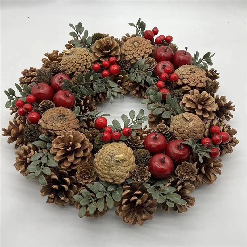 A19F-Christmas Wreath Decor Home Wreath Deco For Wedding Party Living Room Dining Table Closet, Holiday Displays