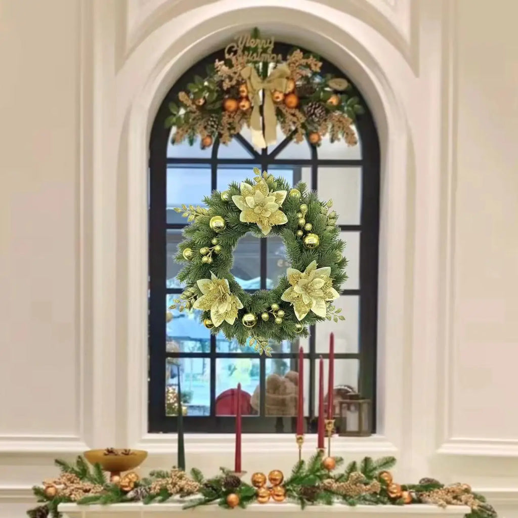 Christmas Wreath Christmas Decoration Door Hanging Decoration Pendant Christmas Window Prop Ornament