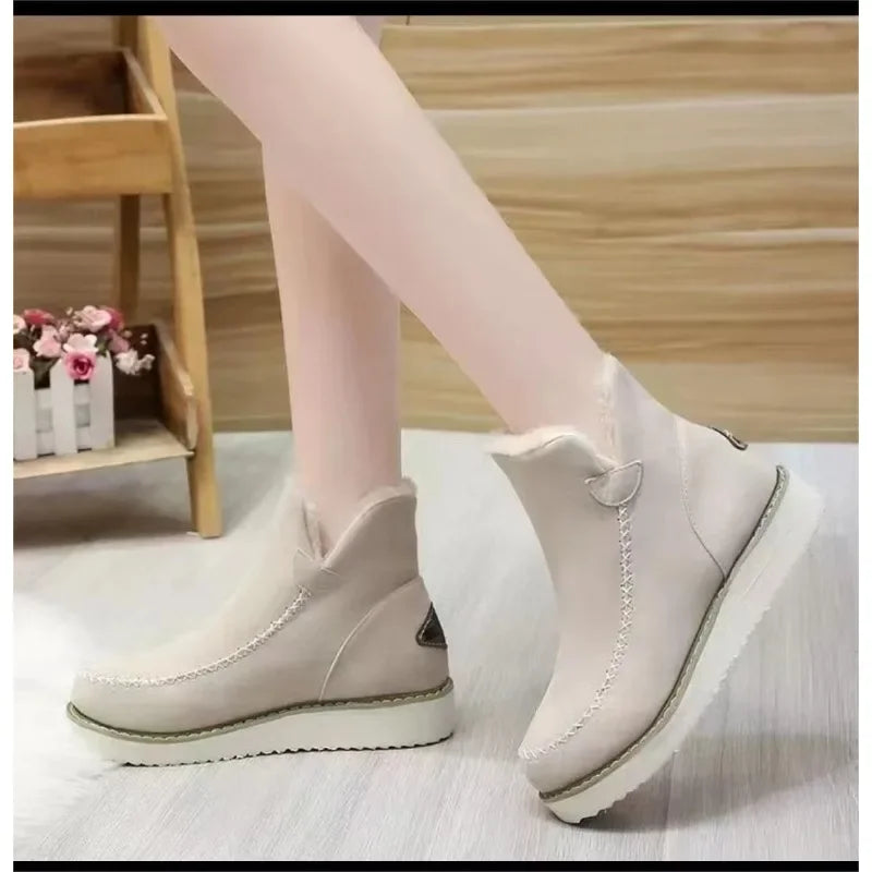 Women Snow Boots Winter 2023 Fashion Casual Warm Shoes for Women Slip on Lady Comfort Female Ankle Boot Footwear Botas De Mujer