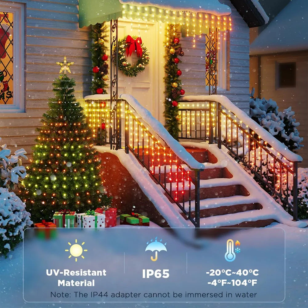 5.9ft Christmas Tree Star Light Smart RGB Christmas Light with Remote Timer Music Sync Bluetooth App Controlled Holiday Lighting