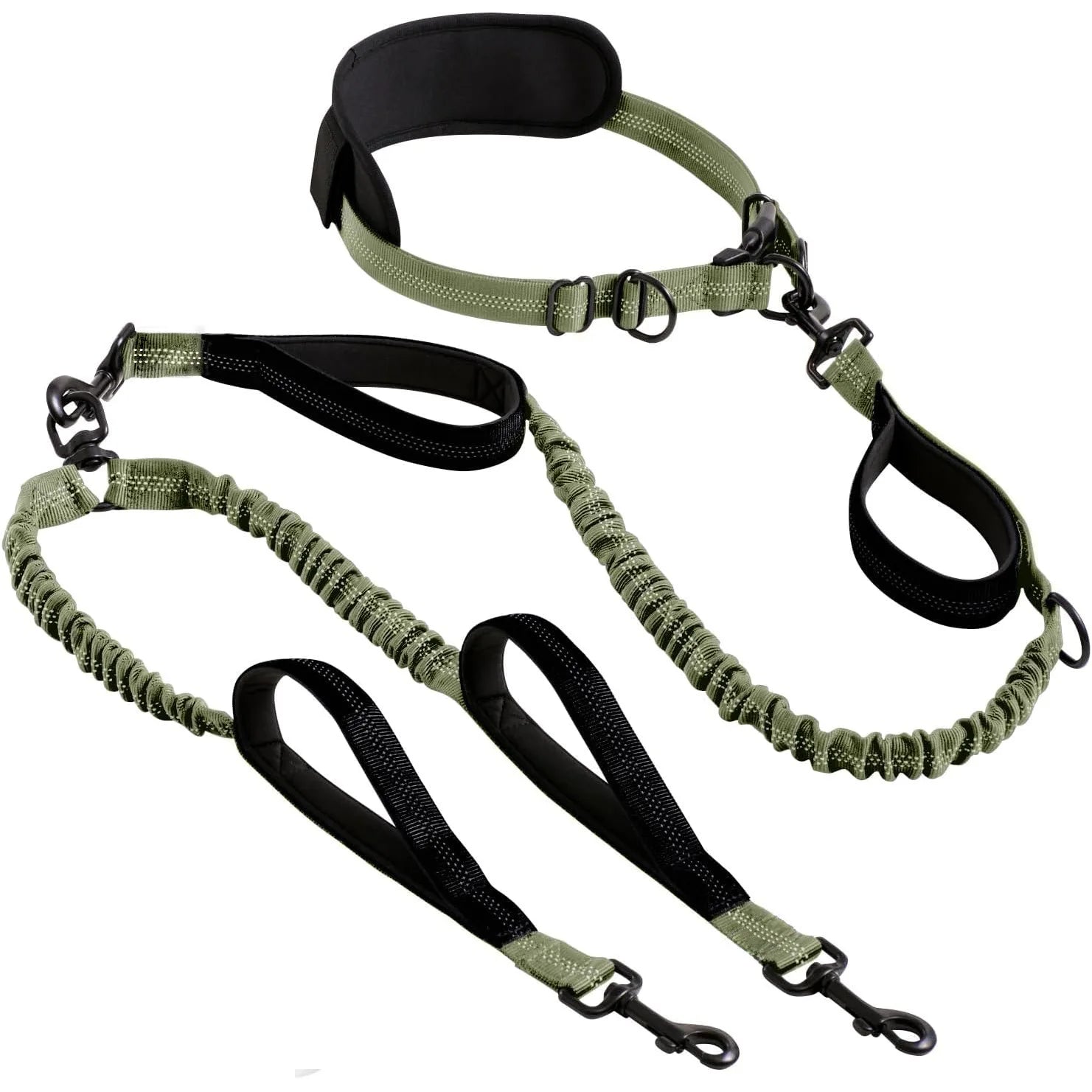Explosion-Proof Short Elastic Buffer Pet Leash One-Hand Drag Two-Walking Rope Running Dog Accessories for Small Large Dogs